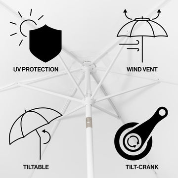 Collins 9 ft. Classic Cottage Tassel Market Patio Umbrella